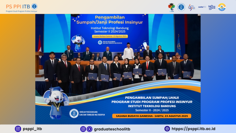 ITB Gelar Pengambilan Sumpah/Janji Profesi Insinyur Semester II Tahun Akademik 2024/2025