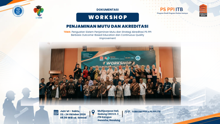 WORKSHOP PENJAMINAN MUTU DAN AKREDITASI PS PPI